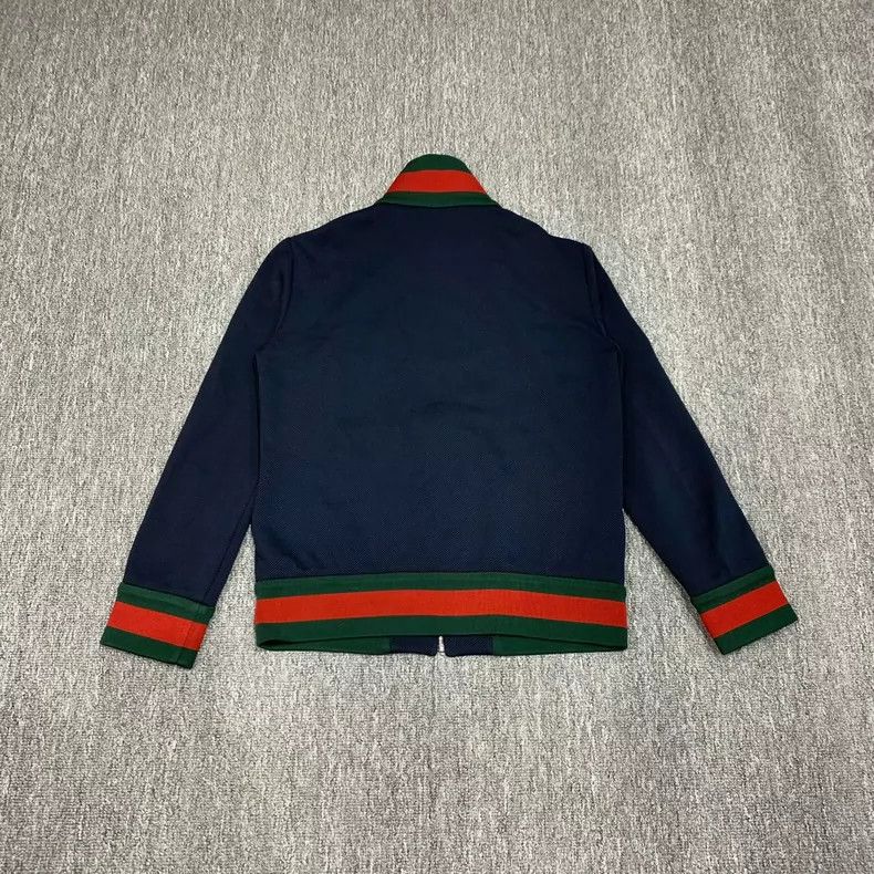 Gucci Gucci Deep Blue Jacket with Red Green Stripes-yf Size US M / EU 48-50 / 2 - 2 Thumbnail