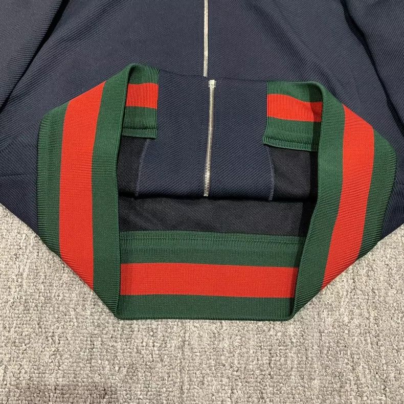 Gucci Gucci Deep Blue Jacket with Red Green Stripes-yf Size US M / EU 48-50 / 2 - 5 Thumbnail