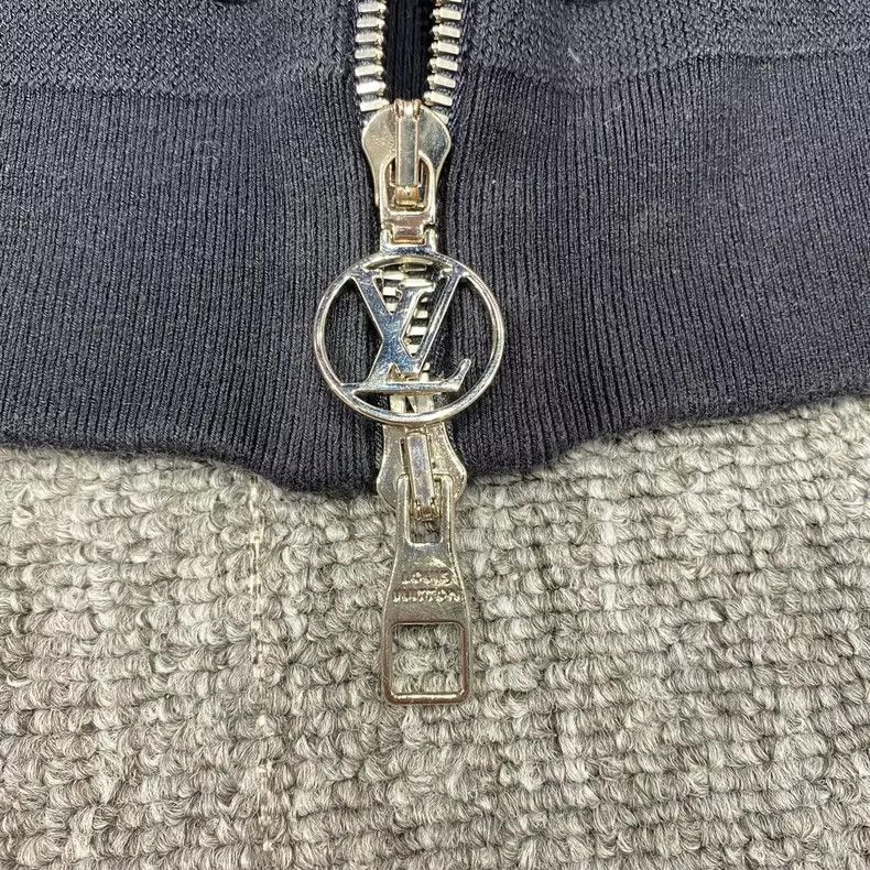 Louis Vuitton Deep Blue Zipper Jacket with Leather Details-yf Size US S / EU 44-46 / 1 - 6 Thumbnail