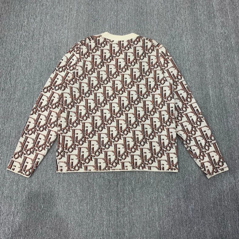 Dior Dior Brown Knit Sweater With Logo Print-yf Size US L / EU 52-54 / 3 - 2 Thumbnail