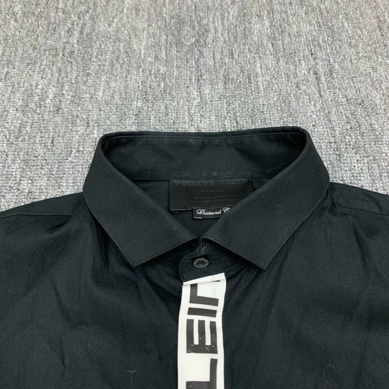Philipp Plein Philipp Plein Black Long Sleeve Shirt Jacket-yf Size US L / EU 52-54 / 3 - 3 Thumbnail