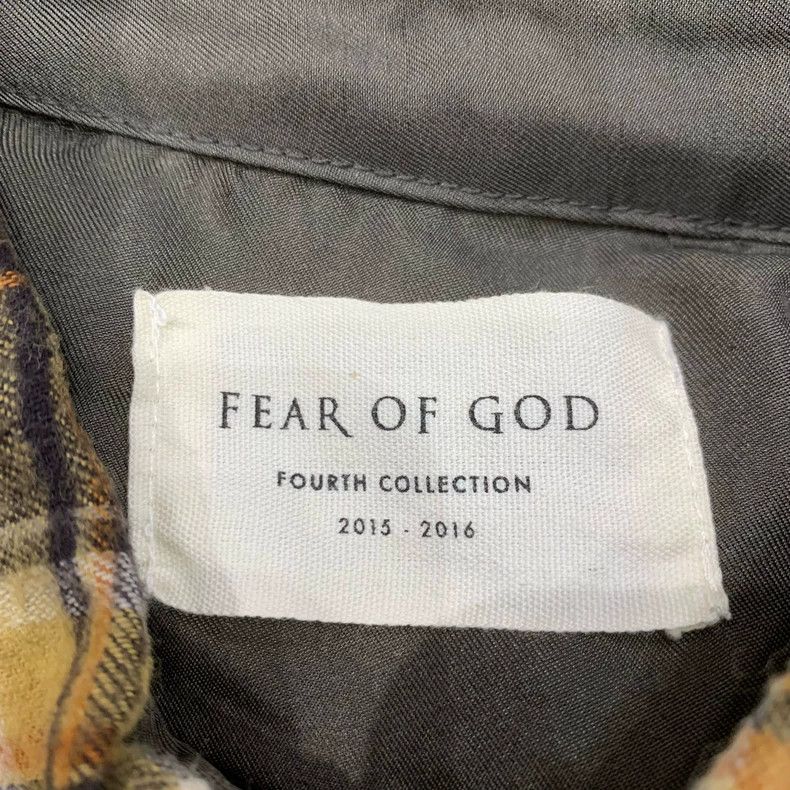 Fear of God Fear of God 4TH Fog Yellow Checkered Shirt-yf Size US M / EU 48-50 / 2 - 3 Thumbnail