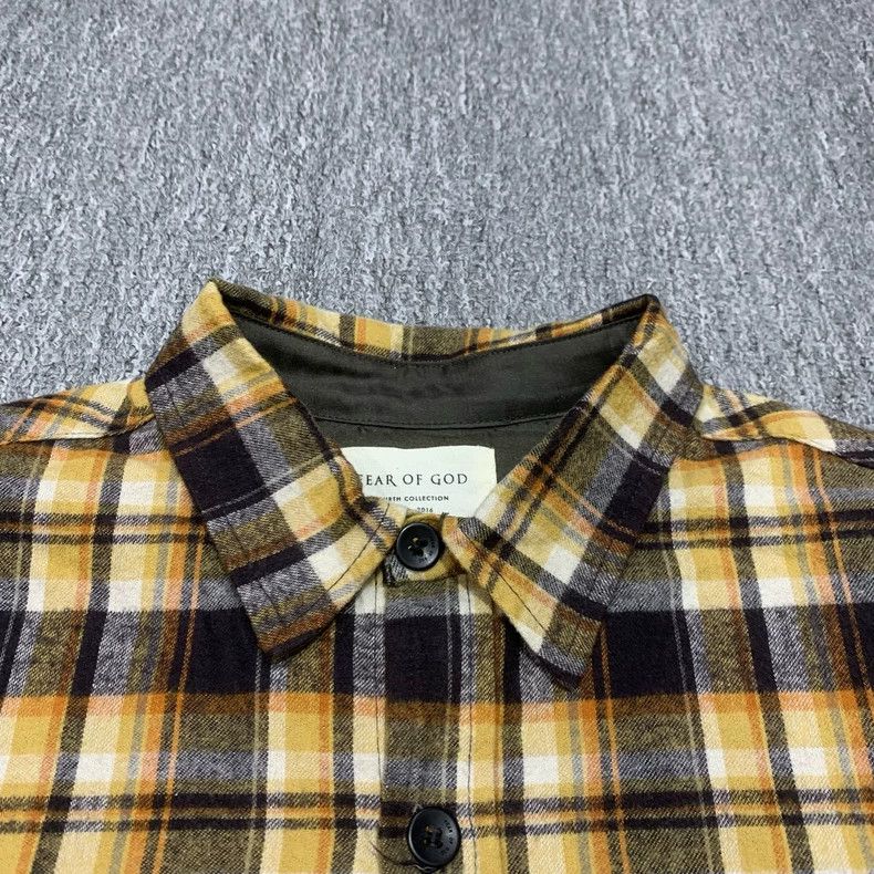 Fear of God Fear of God 4TH Fog Yellow Checkered Shirt-yf Size US M / EU 48-50 / 2 - 6 Thumbnail