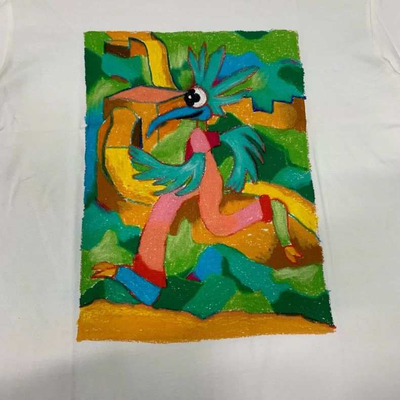Louis Vuitton White Graffiti Dragon Print Short Sleeve Shirt-yf Size US M / EU 48-50 / 2 - 3 Thumbnail