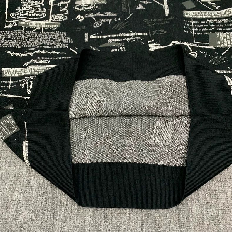 Dior Dior Black Graphic Knit Sweatshirt L Size-yf Size US L / EU 52-54 / 3 - 7 Thumbnail