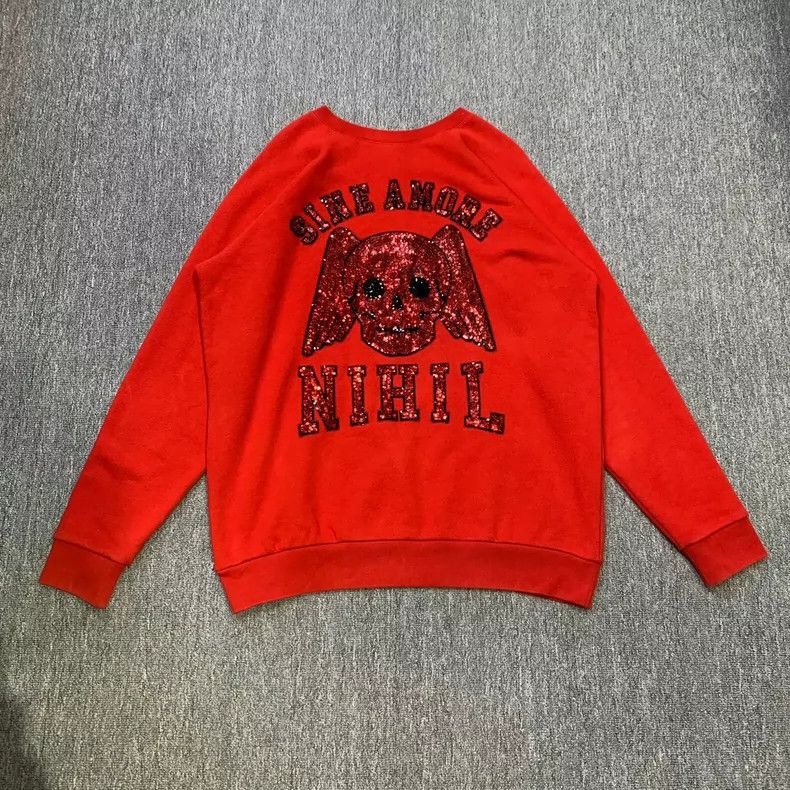 Gucci Gucci Red Logo Sequin Sweatshirt Size L-yf Size US L / EU 52-54 / 3 - 2 Thumbnail