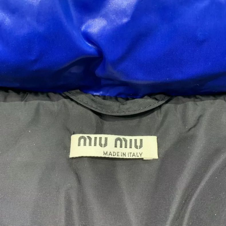 Miu Miu Miumiu Blue Logo Embroidery Long Down Jacket-yf Size US M / EU 48-50 / 2 - 4 Thumbnail