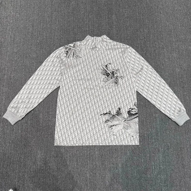 Dior Dior Gray Floral Long Sleeve Sweatshirt Size S-yf Size US S / EU 44-46 / 1 - 2 Thumbnail