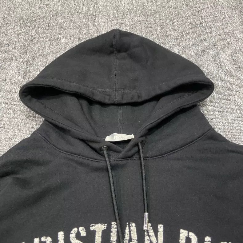 Dior Christian Dior Black Logo Hooded Sweatshirt-yf Size US S / EU 44-46 / 1 - 3 Thumbnail