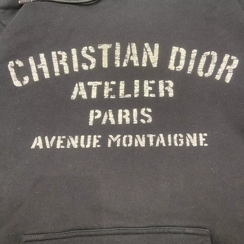 Dior Christian Dior Black Logo Hooded Sweatshirt-yf Size US S / EU 44-46 / 1 - 7 Thumbnail