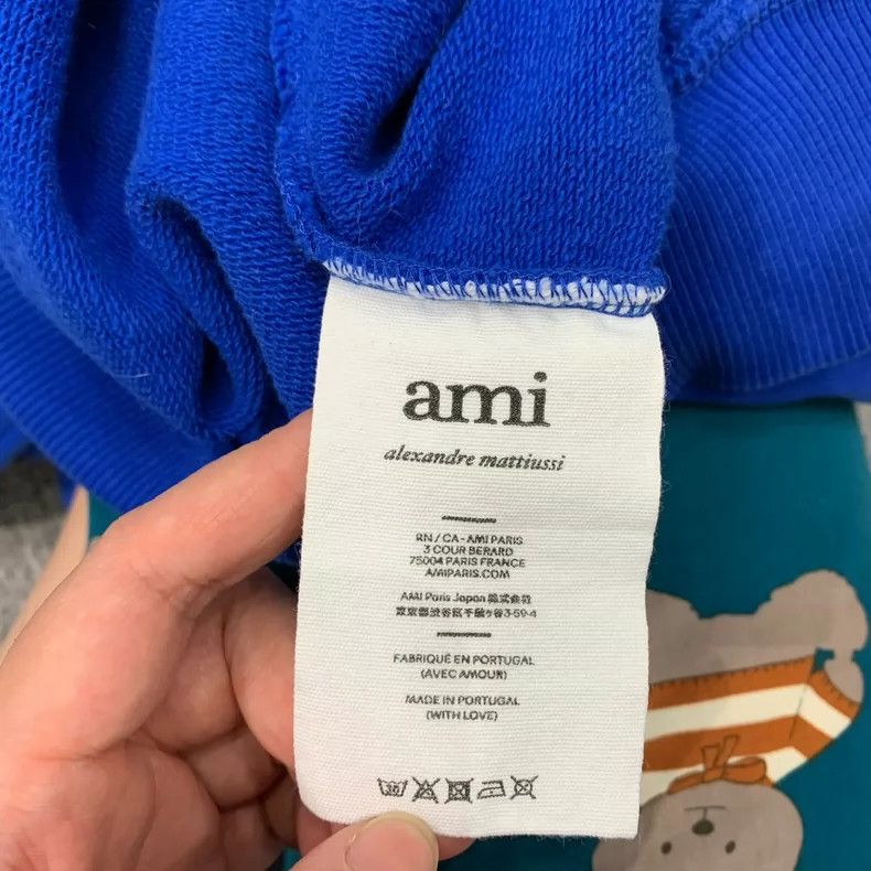 AMI Blue Zip-neck Sweatshirt Size M-yf Size US M / EU 48-50 / 2 - 8 Thumbnail