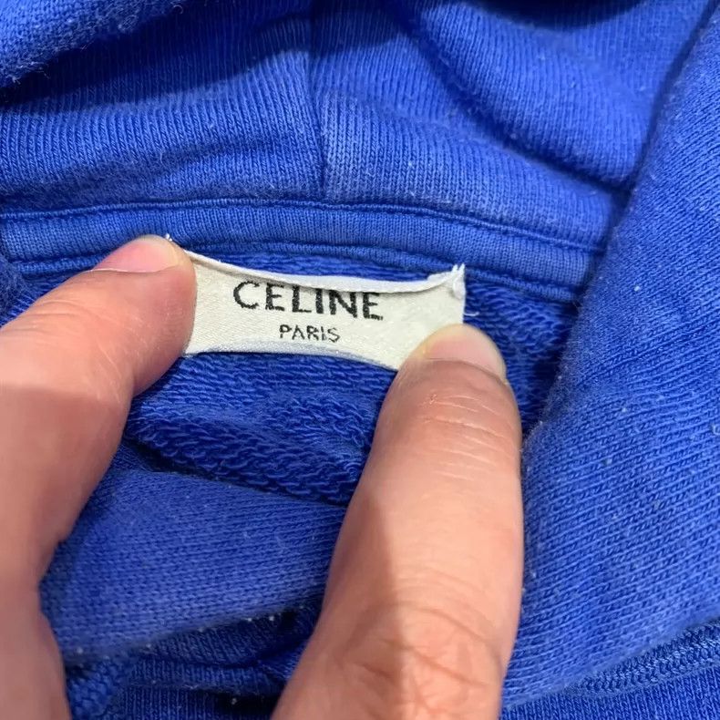 Celine Blue Logo Hoodie Sweatshirt-yf