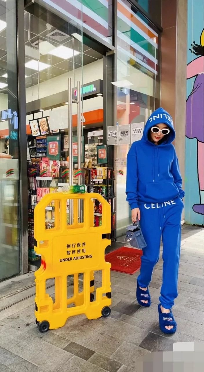 Celine Blue Logo Hoodie Sweatshirt-yf