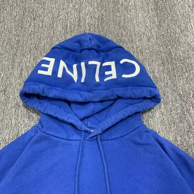 Celine Blue Logo Hoodie Sweatshirt-yf