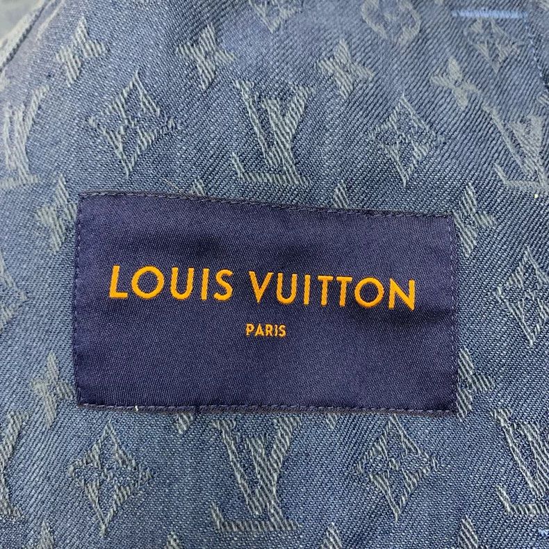 Louis Vuitton Blue Denim Jacket with Logo Print-yf Size US L / EU 52-54 / 3 - 5 Thumbnail