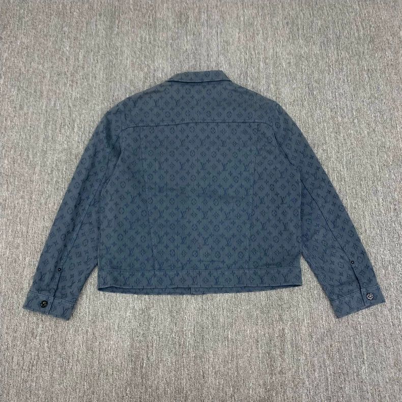 Louis Vuitton Blue Denim Jacket with Logo Print-yf Size US L / EU 52-54 / 3 - 2 Thumbnail