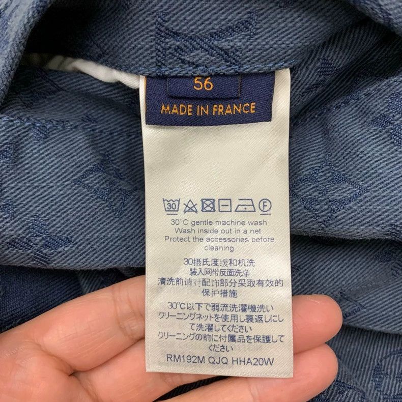 Louis Vuitton Blue Denim Jacket with Logo Print-yf Size US L / EU 52-54 / 3 - 6 Thumbnail