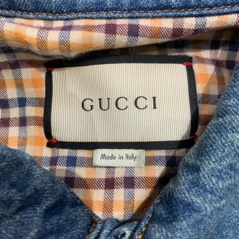 Gucci Gucci Denim Jacket with Floral Embroidery-yf Size US M / EU 48-50 / 2 - 5 Thumbnail