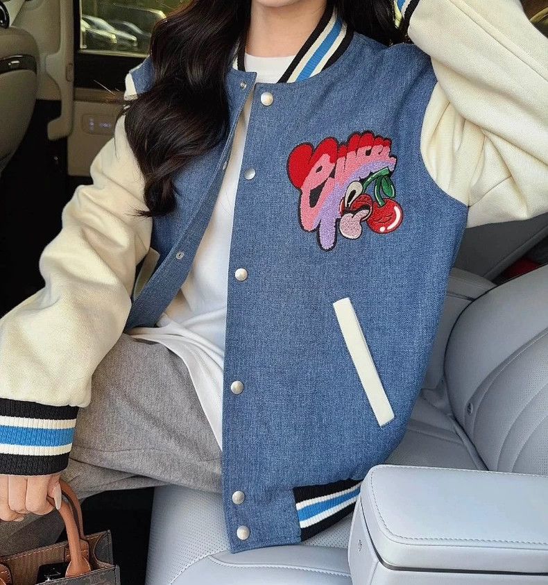Gucci Gucci Blue Denim Cherry Logo Jacket-yf Size US M / EU 48-50 / 2 - 8 Thumbnail
