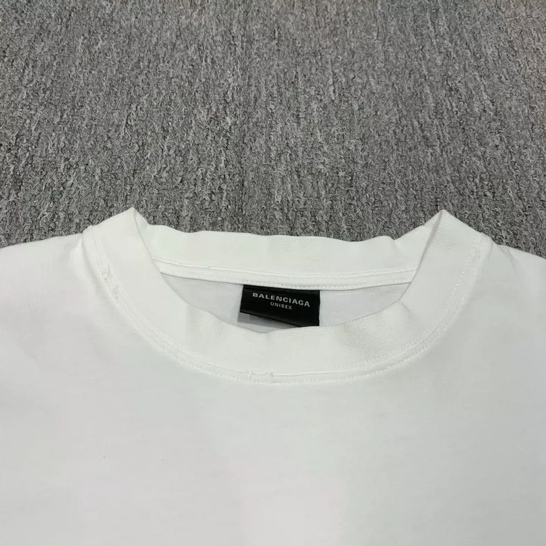 Balenciaga Balenciaga White Short Sleeve Logo T-Shirt-yf Size US XXS / EU 40 - 3 Thumbnail