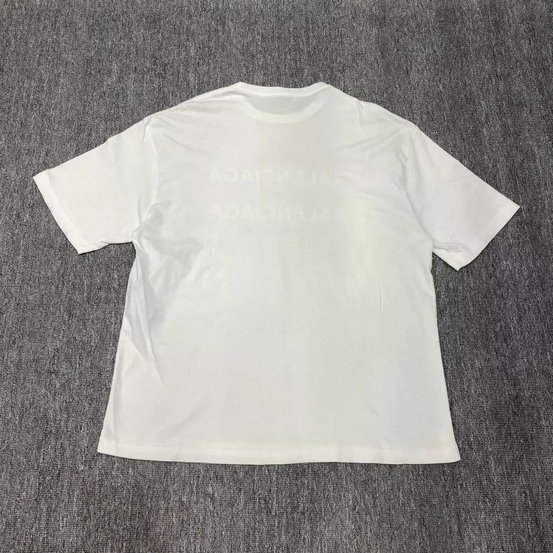 Balenciaga Balenciaga White Rainbow Logo Short Sleeve Shirt-yf Size US M / EU 48-50 / 2 - 2 Thumbnail