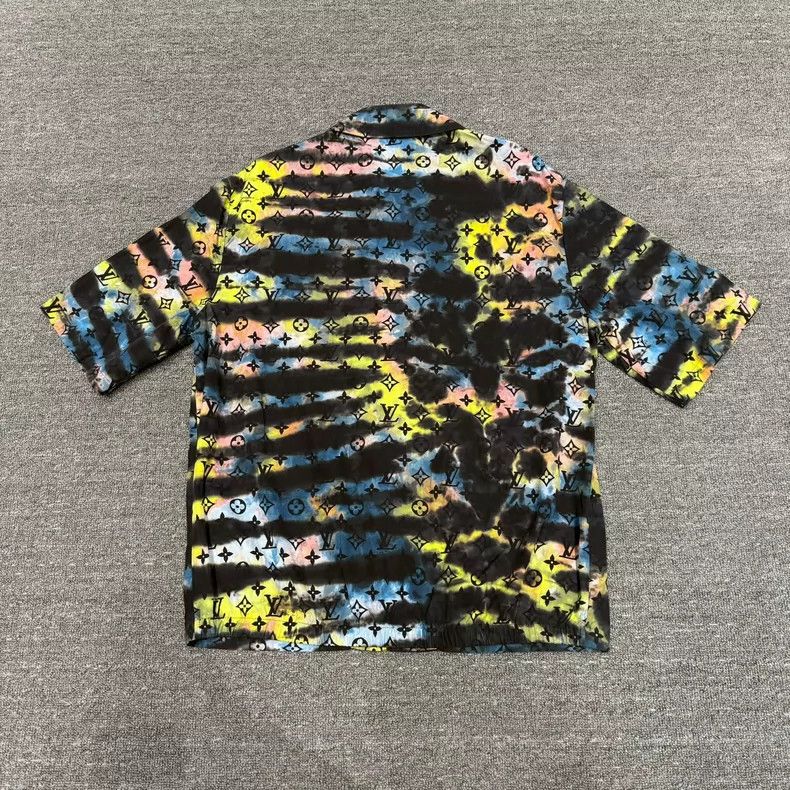 Louis Vuitton Black Tie-Dye Zip Up Denim Shirt-yf Size US M / EU 48-50 / 2 - 2 Thumbnail