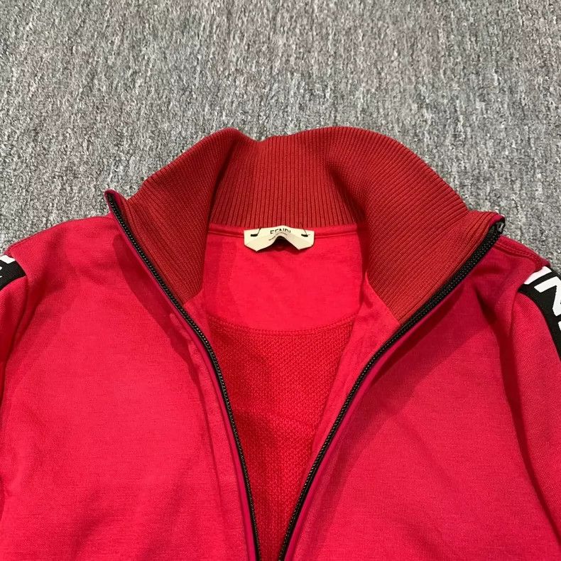 Fendi Fendi Red Logo Side Jacket Outerwear-yf Size US M / EU 48-50 / 2 - 3 Thumbnail