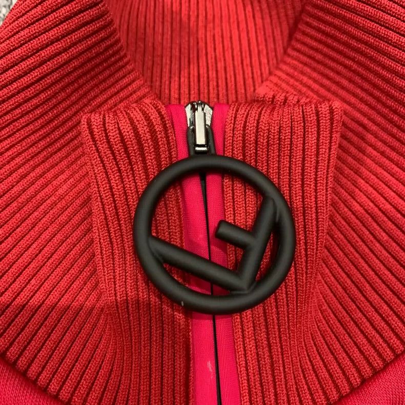 Fendi Fendi Red Logo Side Jacket Outerwear-yf Size US M / EU 48-50 / 2 - 6 Thumbnail