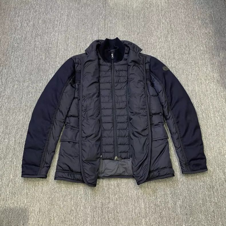 Moncler Moncler Dark Blue Padded Jacket with Design-yf Size US M / EU 48-50 / 2 - 4 Thumbnail
