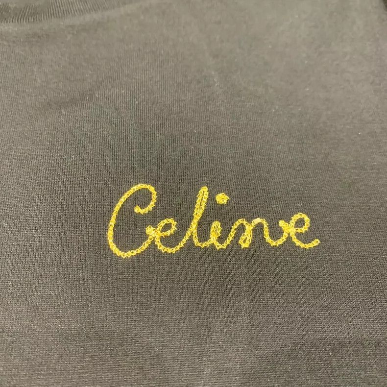 Celine Celine Black Logo Short Sleeve T-Shirt-yf Size US S / EU 44-46 / 1 - 5 Thumbnail