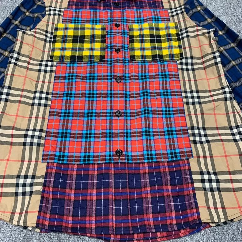 Burberry Burberry Color Block Plaid Shirt Jacket-yf Size US XS / EU 42 / 0 - 6 Thumbnail