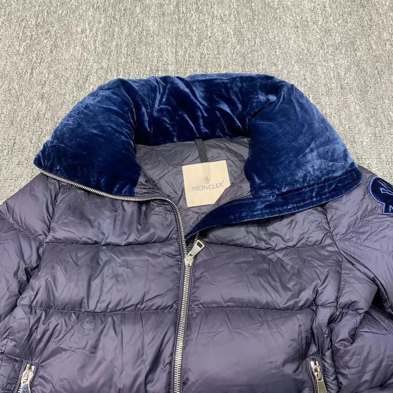 Moncler Moncler Deep Blue Velvet Collar Down Jacket-yf Size US M / EU 48-50 / 2 - 3 Thumbnail