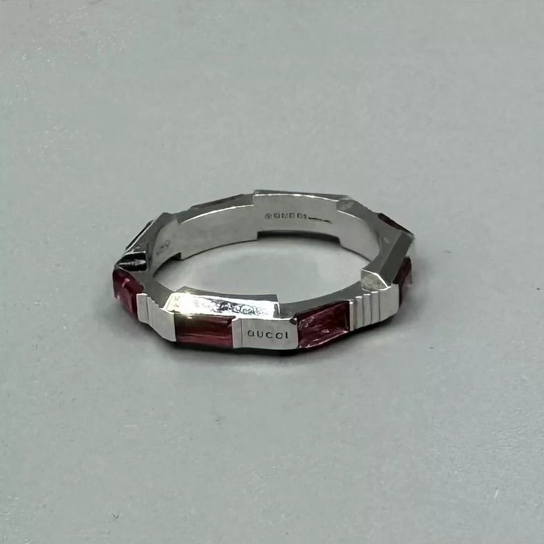 Gucci Gucci Platinum Tourmaline Pink Diamond Ring-yf Size ONE SIZE - 2 Thumbnail