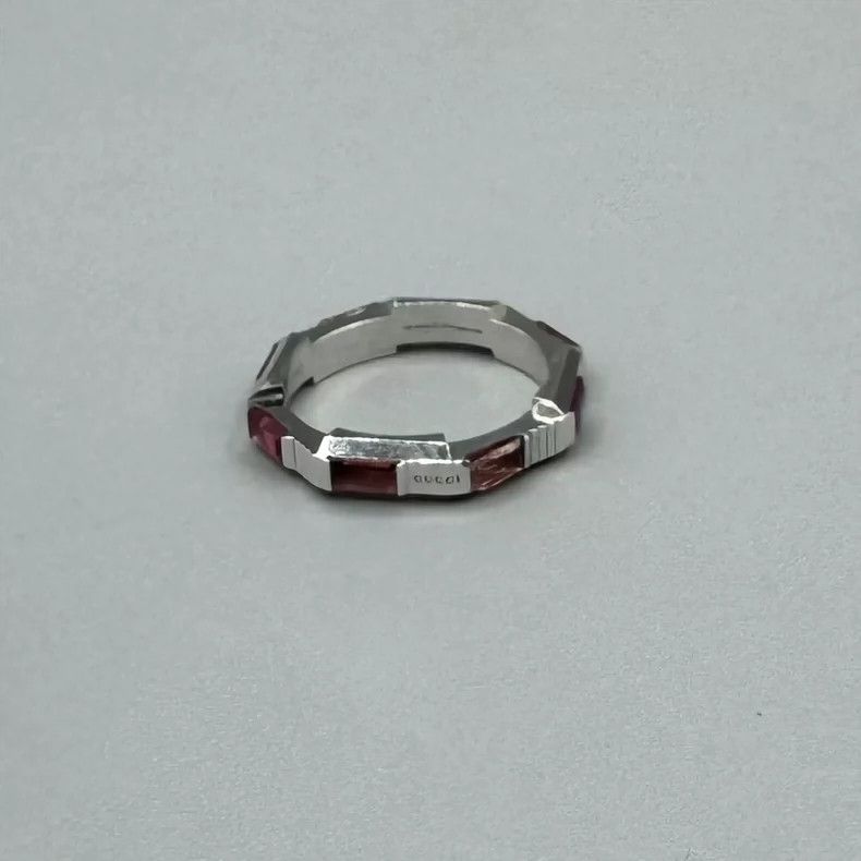 Gucci Gucci Platinum Tourmaline Pink Diamond Ring-yf Size ONE SIZE - 3 Thumbnail