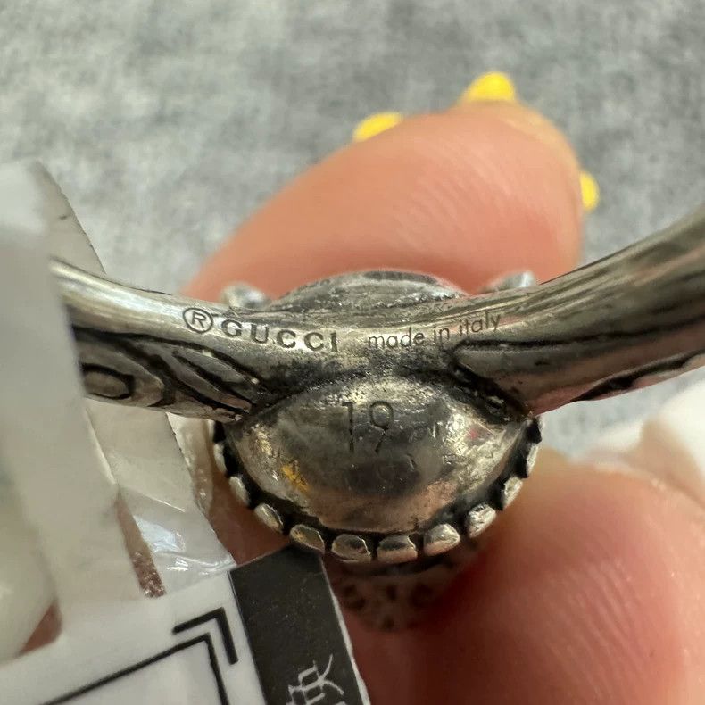 Gucci GUCCI 925 Silver Wolf Head Ring Necklace-yf Size ONE SIZE - 6 Thumbnail