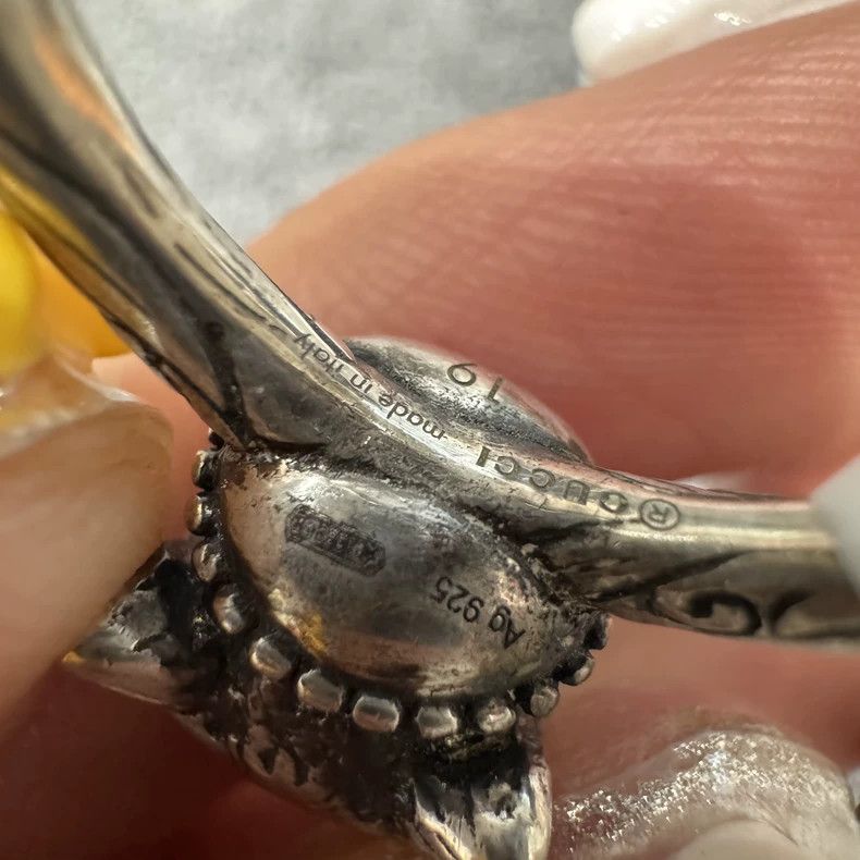 Gucci GUCCI 925 Silver Wolf Head Ring Necklace-yf Size ONE SIZE - 7 Thumbnail