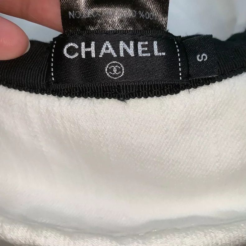 Chanel CHANEL White Denim Fisherman Bucket Hat-yf Size ONE SIZE - 7 Thumbnail