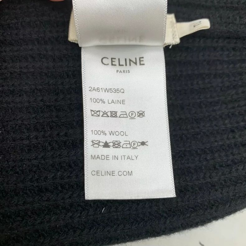 Celine Celine Black Letter Knit Cap Hat-yf Size ONE SIZE - 7 Thumbnail