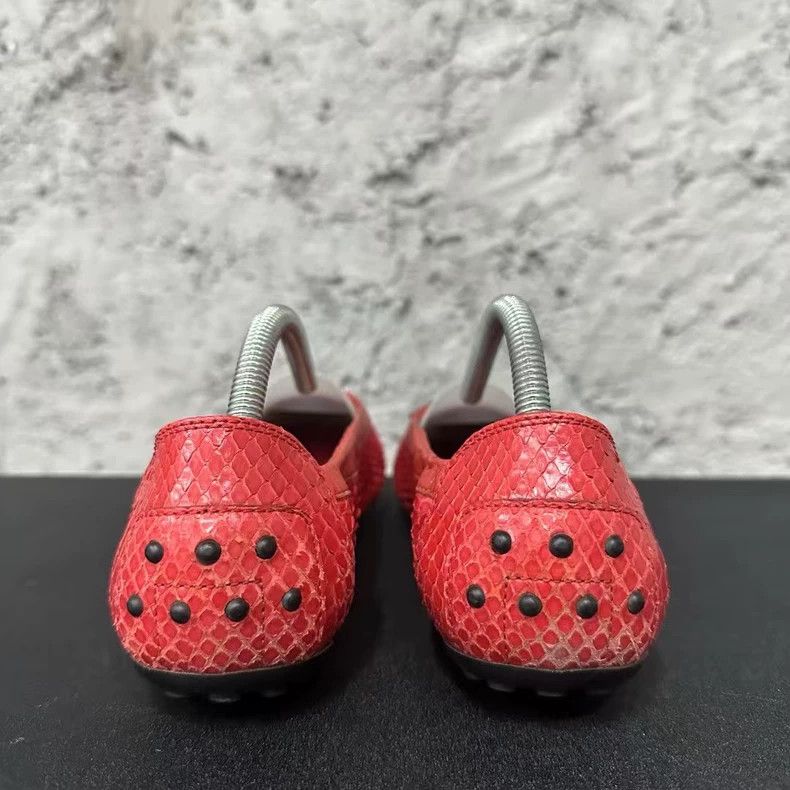Tod's Tods Red Flat Shoes Size 38-yf Size US 7.5 / EU 40-41 - 3 Thumbnail
