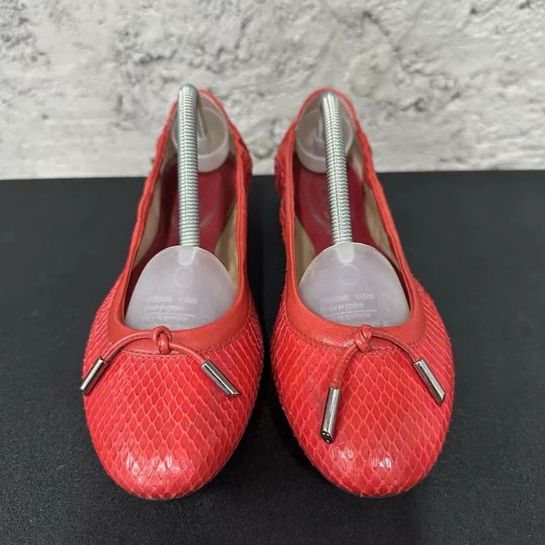 Tod's Tods Red Flat Shoes Size 38-yf Size US 7.5 / EU 40-41 - 6 Thumbnail