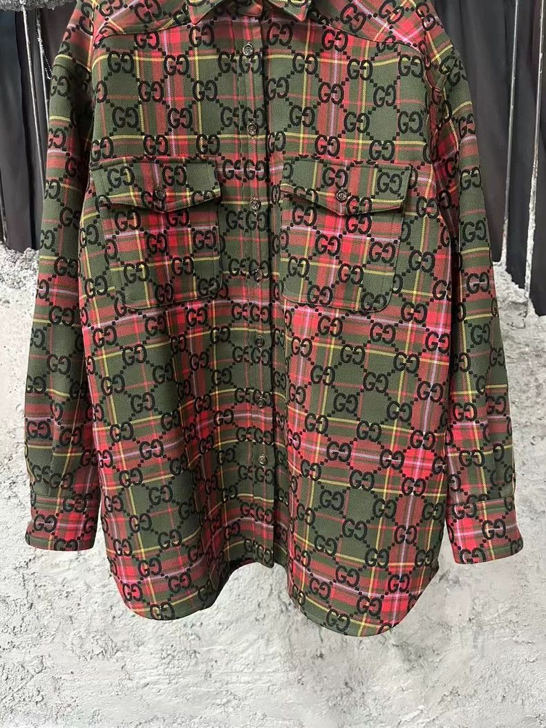 Gucci Gucci Plaid Shirt Jacket Size 42-yf Size US M / EU 48-50 / 2 - 5 Thumbnail