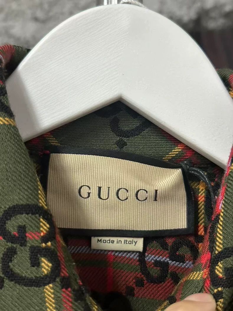 Gucci Gucci Plaid Shirt Jacket Size 42-yf Size US M / EU 48-50 / 2 - 6 Thumbnail