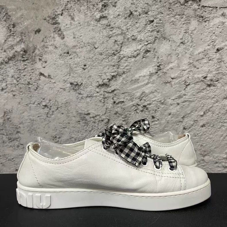 Miu Miu Miumiu White Sneakers with Bow Detail-yf Size US 6.5 / EU 39-40 - 4 Thumbnail