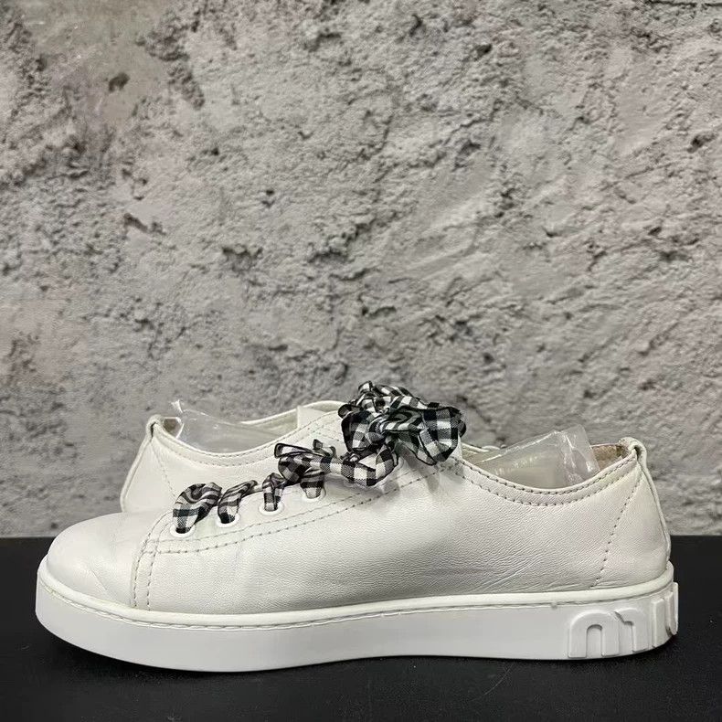 Miu Miu Miumiu White Sneakers with Bow Detail-yf Size US 6.5 / EU 39-40 - 5 Thumbnail