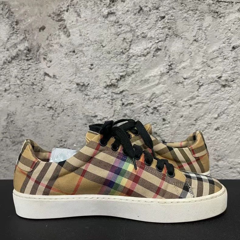Burberry Burberry Rainbow Check Sneakers Size 38-yf Size US 6.5 / EU 39-40 - 4 Thumbnail