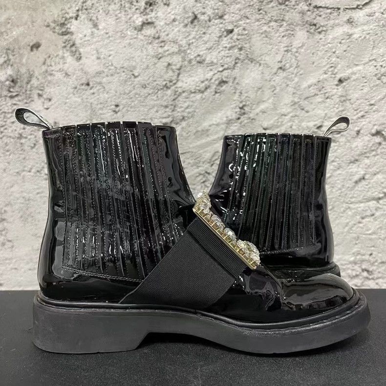 Roger Vivier Roger Vivier Black Ankle Boots with Buckle-yf Size US 6 / EU 39 - 4 Thumbnail