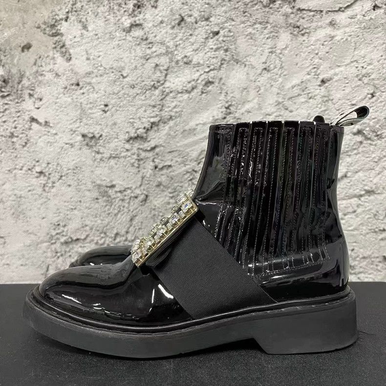 Roger Vivier Roger Vivier Black Ankle Boots with Buckle-yf Size US 6 / EU 39 - 2 Thumbnail