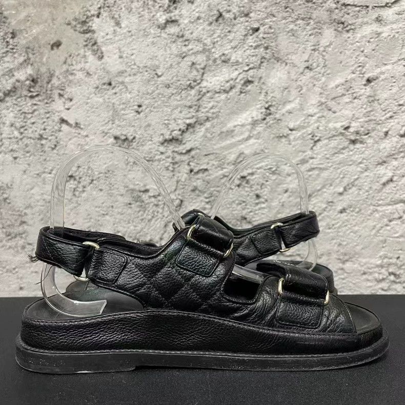 Chanel Chanel Velcro Sandals Size 36.5-yf Size US 6.5 / EU 39-40 - 4 Thumbnail