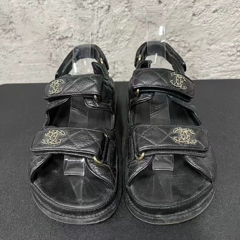 Chanel Chanel Velcro Sandals Size 36.5-yf Size US 6.5 / EU 39-40 - 6 Thumbnail