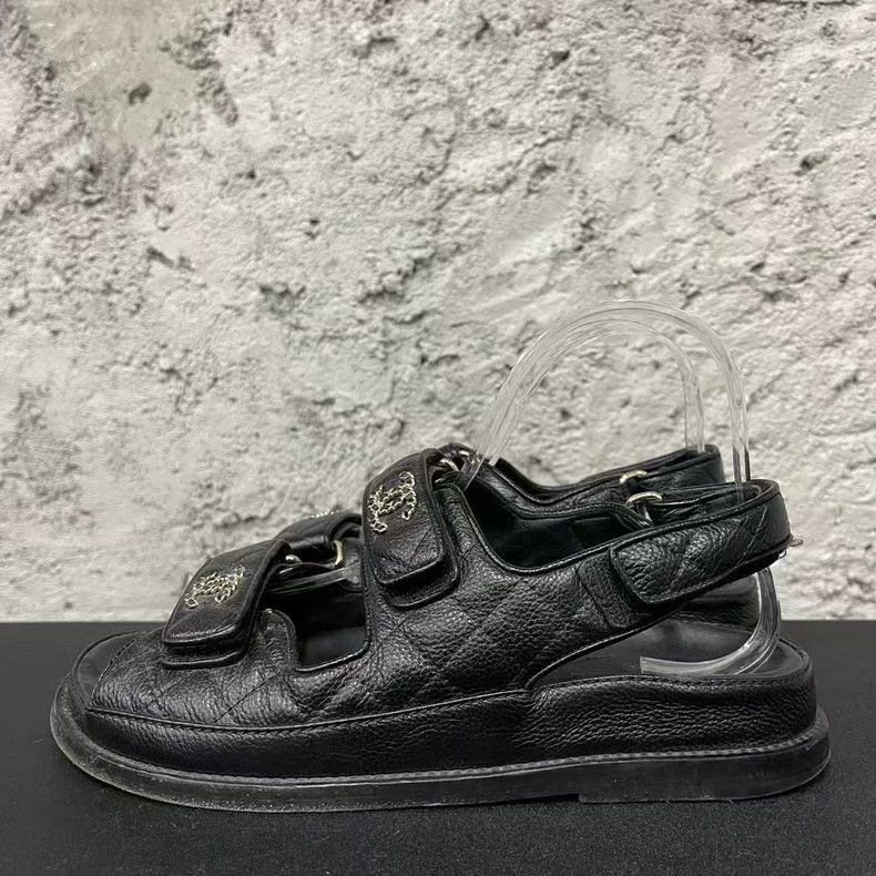 Chanel Chanel Velcro Sandals Size 36.5-yf Size US 6.5 / EU 39-40 - 2 Thumbnail
